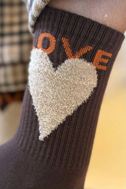 Sweet Heart Socks Chocolate 